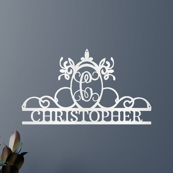 Initial and Name Personalized Gifts - Custom Metal Sign