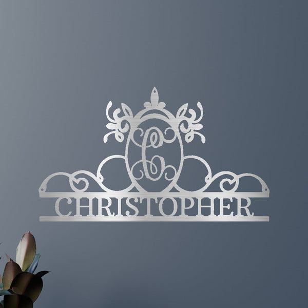 Initial and Name Personalized Gifts - Custom Metal Sign