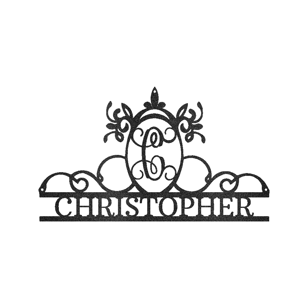 Initial and Name Personalized Gifts - Custom Metal Sign