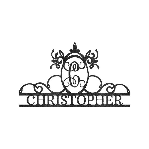 Initial and Name Personalized Gifts - Custom Metal Sign