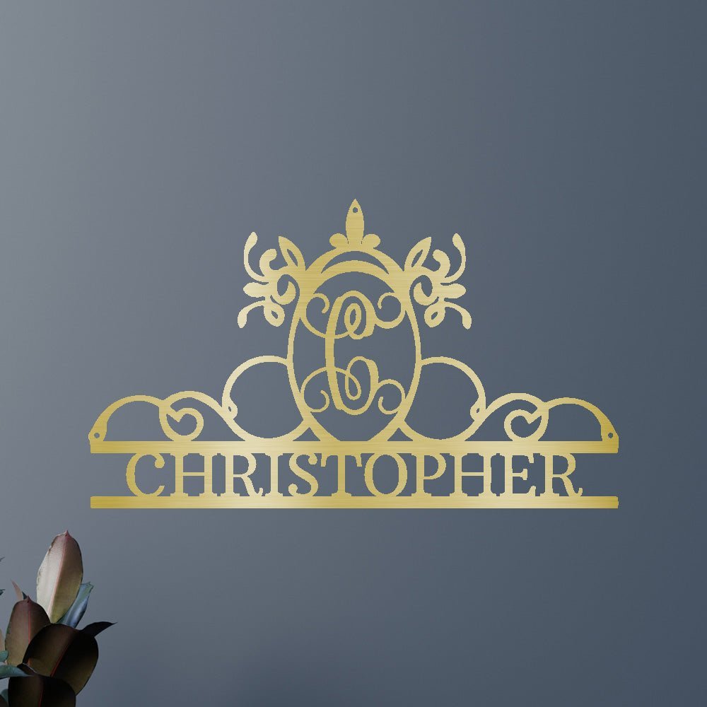 Initial and Name Personalized Gifts - Custom Metal Sign