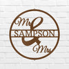 Mr and Mrs Circle Personalized Gifts - Custom Metal Sign