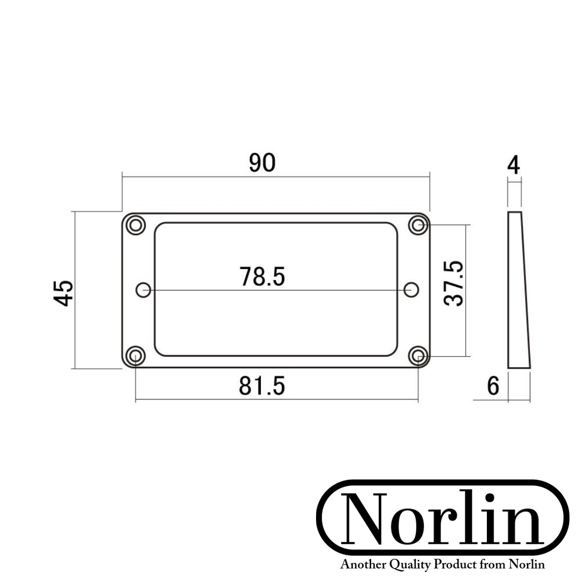 Humbucker Pickup Carved-Top Mounting Ring (Black) for Gibson® Guitars