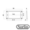 Humbucker Pickup Carved-Top Mounting Ring (Black) for Gibson® Guitars