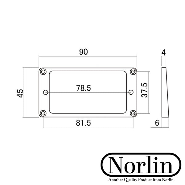 Humbucker Pickup Carved-Top Mounting Ring (Black) for Gibson® Guitars