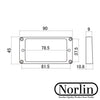 Humbucker Pickup Carved-Top Mounting Ring (Black) for Gibson® Guitars
