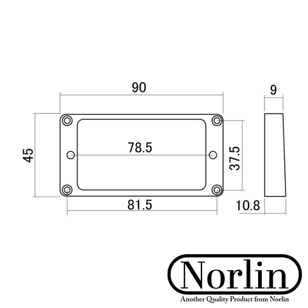 Humbucker Pickup Carved-Top Mounting Ring (Black) for Gibson® Guitars
