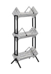 Musiea BX300 3 Tier Vinyl Record Holder for Albums, Magazine Display, Book and Files Organizer