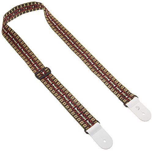 New Planet Waves 50G00 59.5 long Woven Guitar Strap Hootenanny W/Leather Ends - El Cajon Guitars and Music