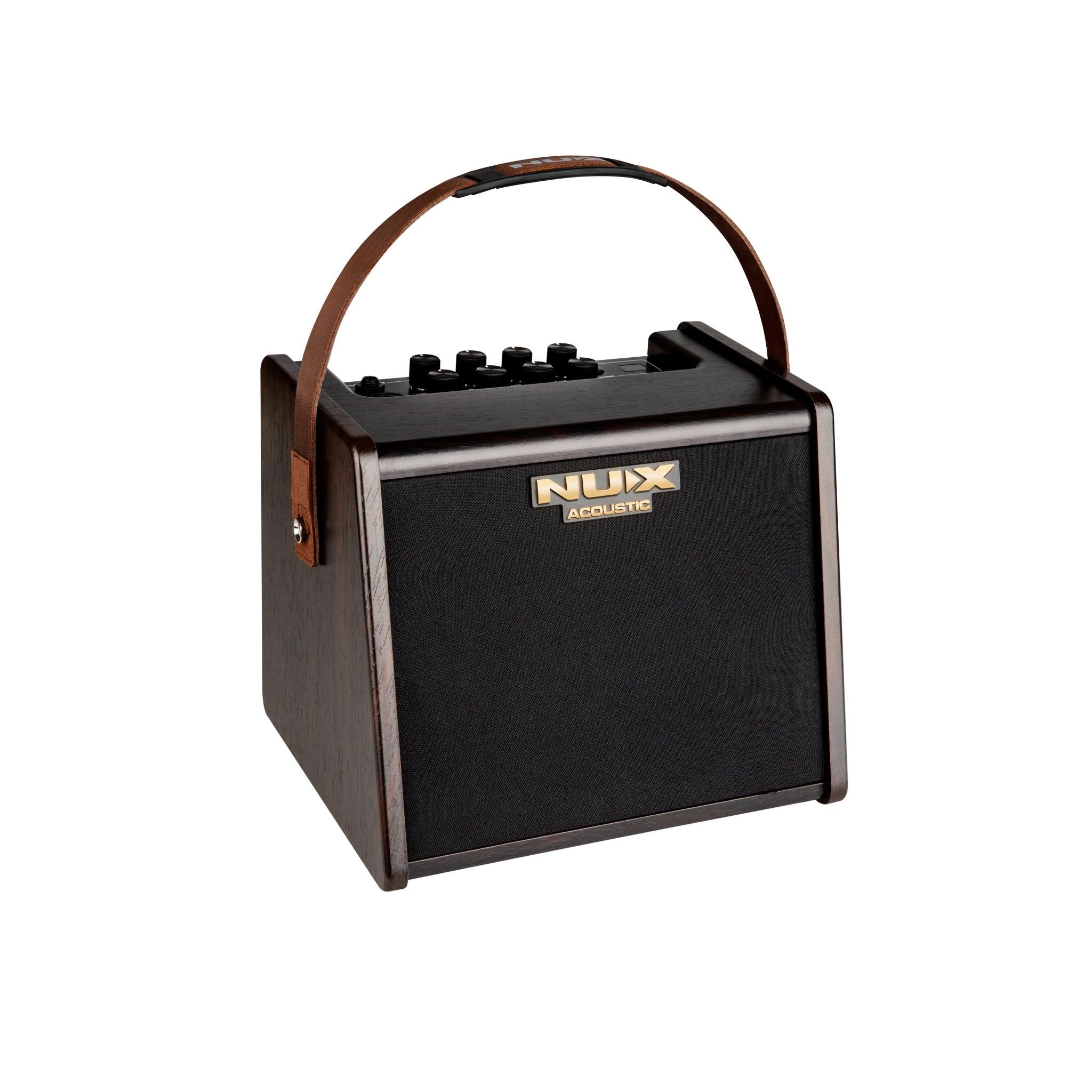 NUX Stageman AC 25 25W 2 Channel Modeling Rechargable Acoustic Amp with Bluetooth Brown - El Cajon Guitars and Music