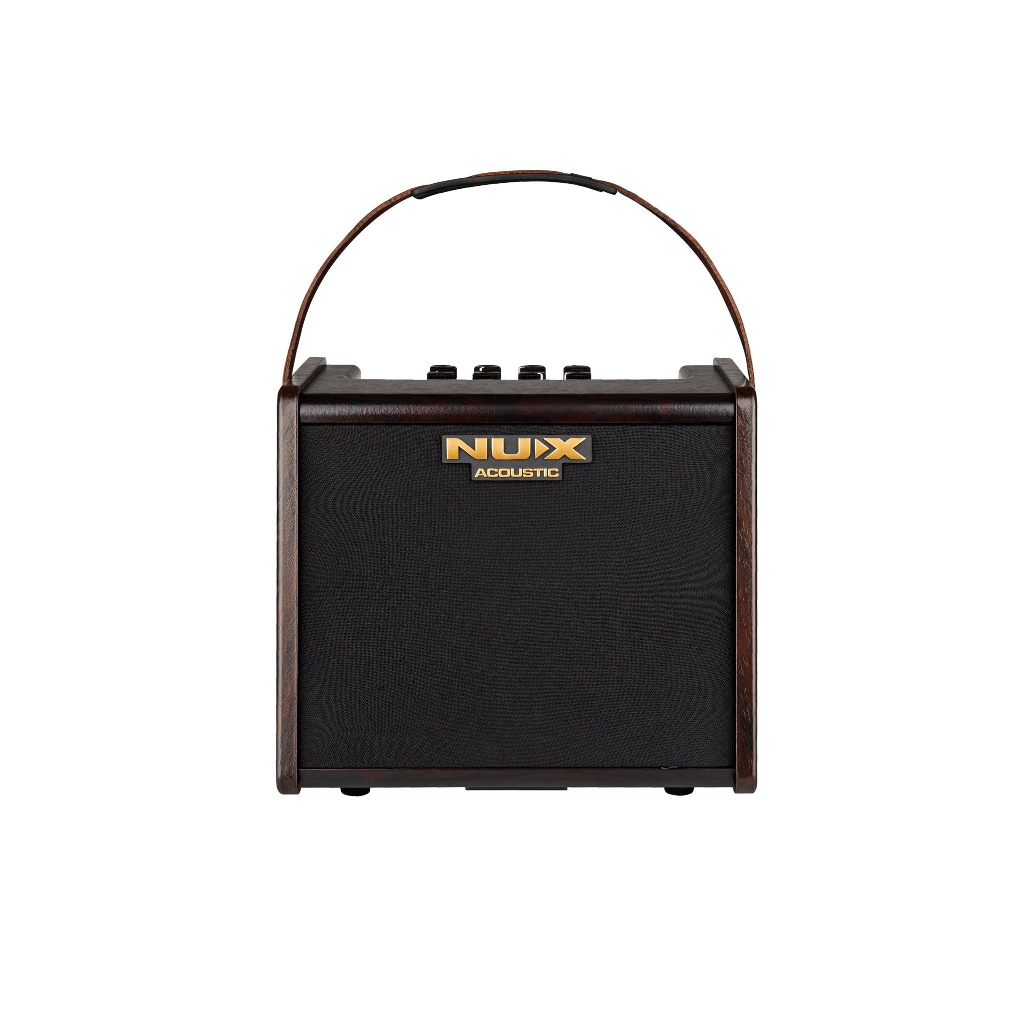 NUX Stageman AC 25 25W 2 Channel Modeling Rechargable Acoustic Amp with Bluetooth Brown - El Cajon Guitars and Music