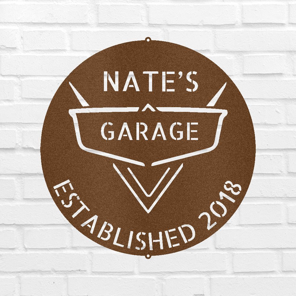 Classic Car Garage Personalized Gifts - Custom Metal Sign