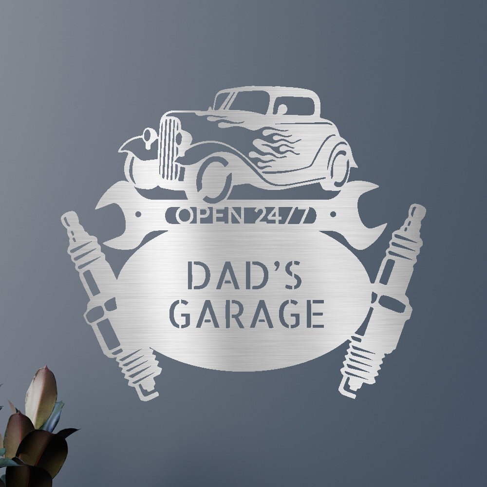 Garage Sign - Custom Metal Sign, Gift For Him, Christmas Gifts For Dad