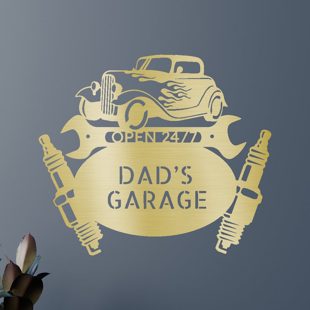 Garage Sign - Custom Metal Sign, Gift For Him, Christmas Gifts For Dad
