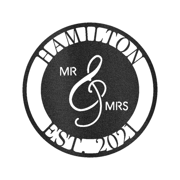 Mr and Mrs Personalized Gifts - Custom Metal Sign