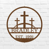 Three Crosses Jesus Personalized Gifts - Custom Metal Sign, In Loving Memory