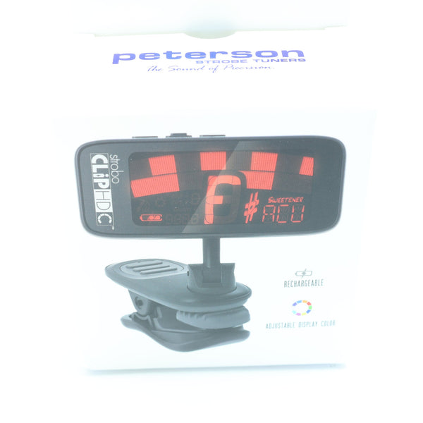 Peterson StroboClip HDC rechargeable clip-on tuner, sealed retail box