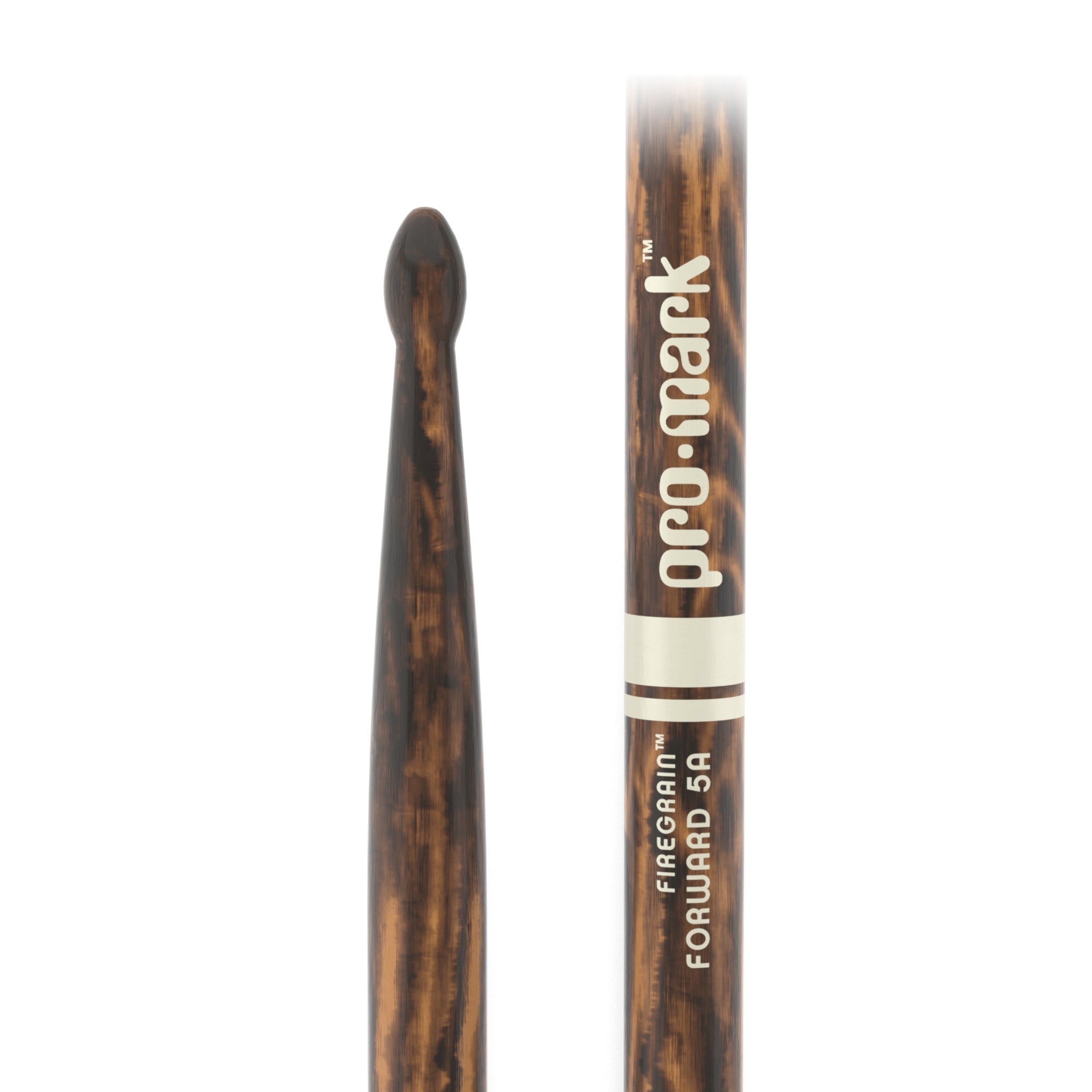 ProMark Classic Forward 5A FireGrain Hickory Drumstick, Oval Wood Tip - El Cajon Guitars and Music