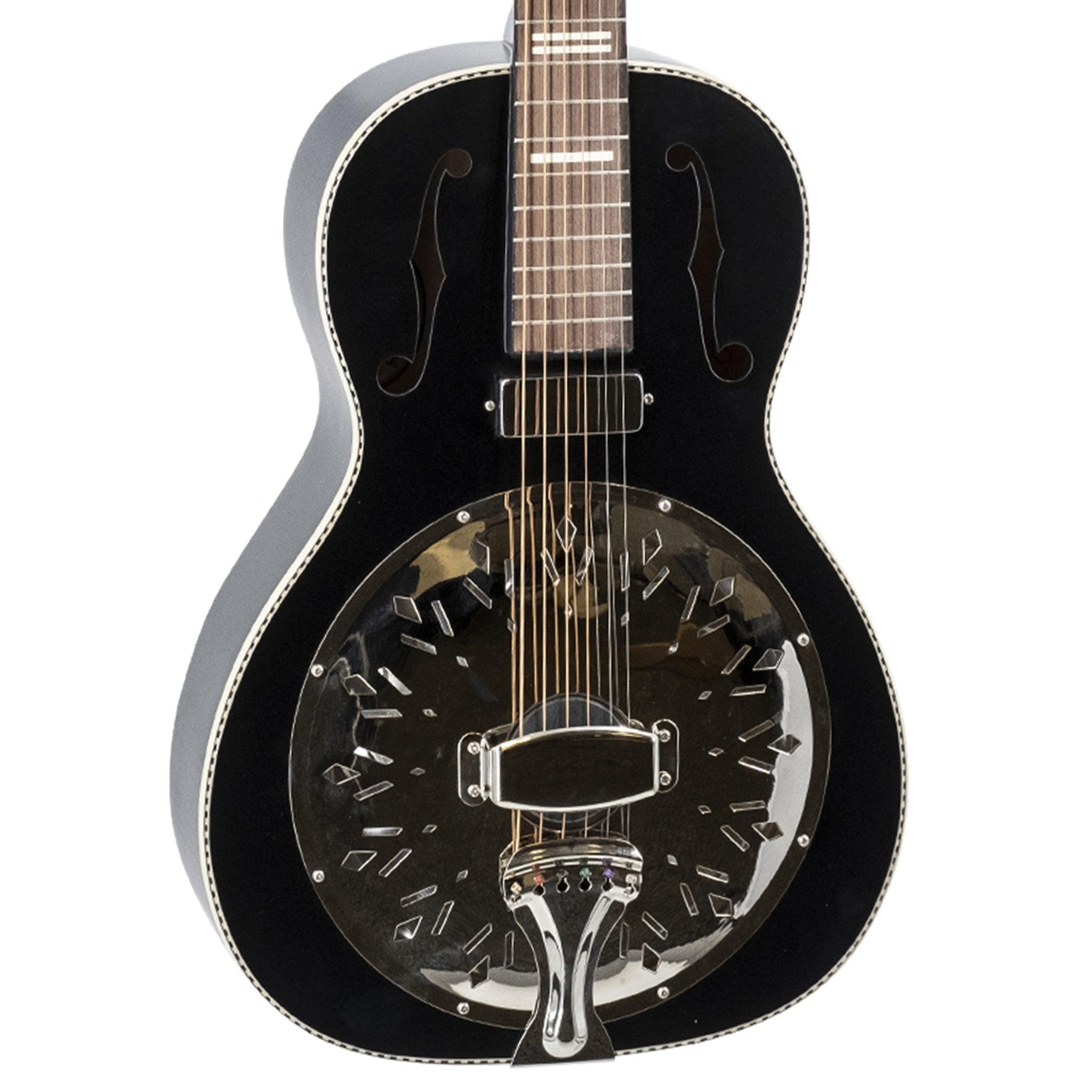 Recording King Resonator Guitar Black RPH - R2 - E - MBK - El Cajon Guitars and Music