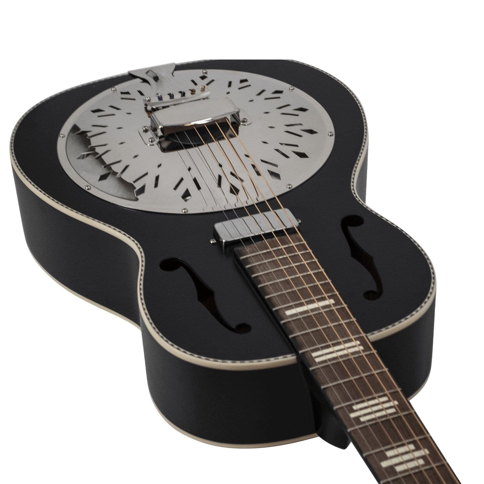 Recording King Resonator Guitar Black RPH - R2 - E - MBK - El Cajon Guitars and Music