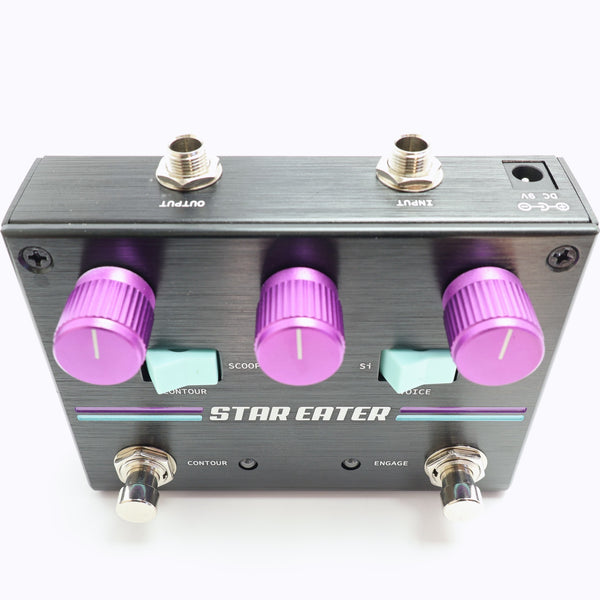 Pigtronix Star Eater fuzz pedal, jack side