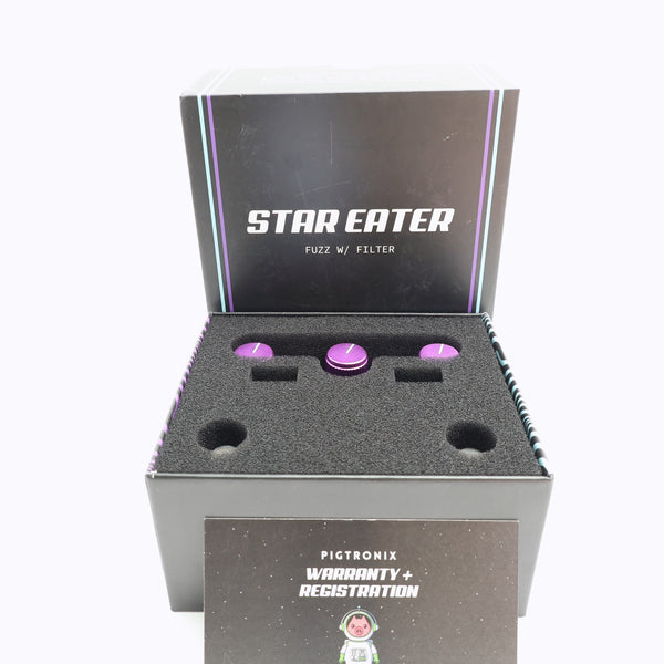 Pigtronix Star Eater fuzz pedal, in the box