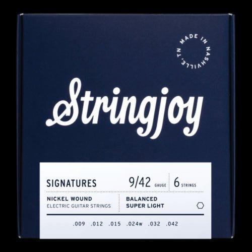 StringJoy Balanced Super Light Gauge (9 - 42) Nickel Wound Electric Guitar Strings - El Cajon Guitars and Music