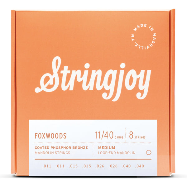 Stringjoy Foxwoods | Medium Gauge (11 - 40) Coated Phosphor Bronze Mandolin Strings - El Cajon Guitars and Music