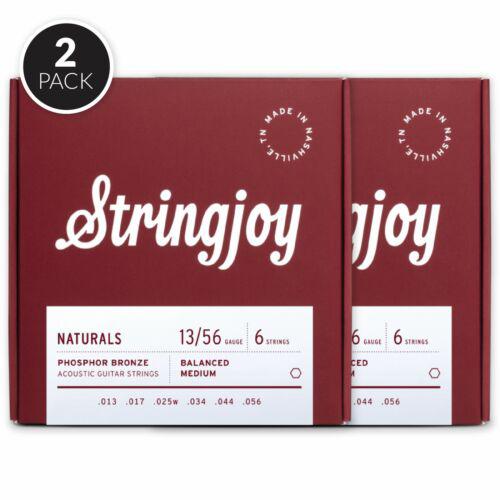 STRINGJoy NB1356 Natural Bronze Acoustic Guitar Strings, (Medium Gauge - El Cajon Guitars and Music