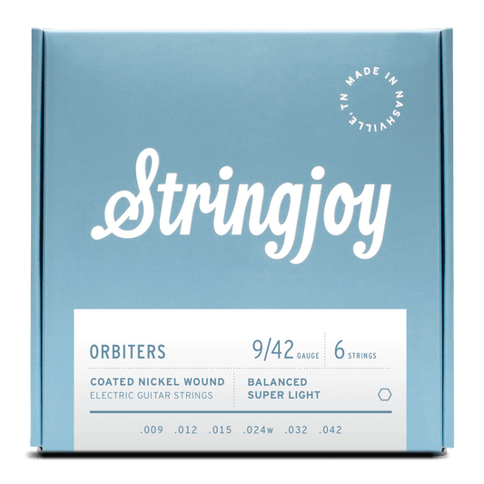 STRINGJoy Or0942 Orbiters Coated Nickel Guitar Strings, (Super Light Gauge - El Cajon Guitars and Music