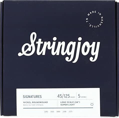 StringJoy Signatures Nickel - Wound Long Scale 5 - String Bass Strings - El Cajon Guitars and Music