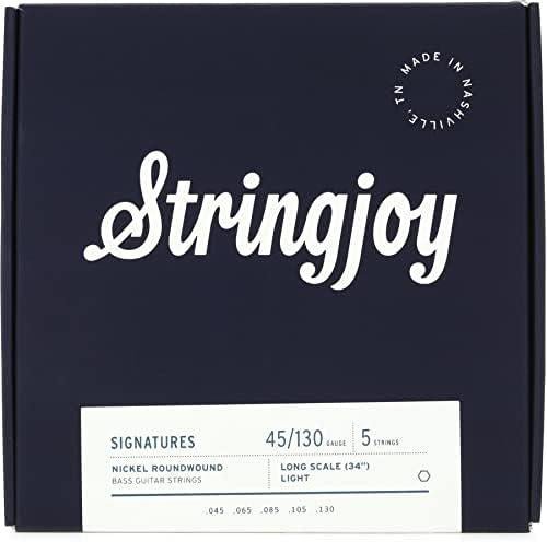 StringJoy Signatures Nickel - Wound Long Scale 5 - String Bass Strings - El Cajon Guitars and Music