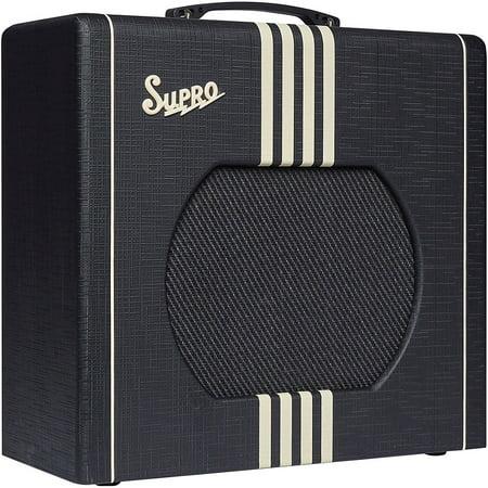 Supro 1822 Delta King 10 15W 1X12 Tube Guitar AMP Black and Cream - El Cajon Guitars and Music