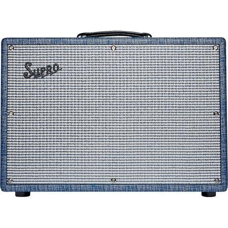 Supro 1968RK Keeley 12 25W 1X12 Tube Guitar Combo Amp Blue - El Cajon Guitars and Music