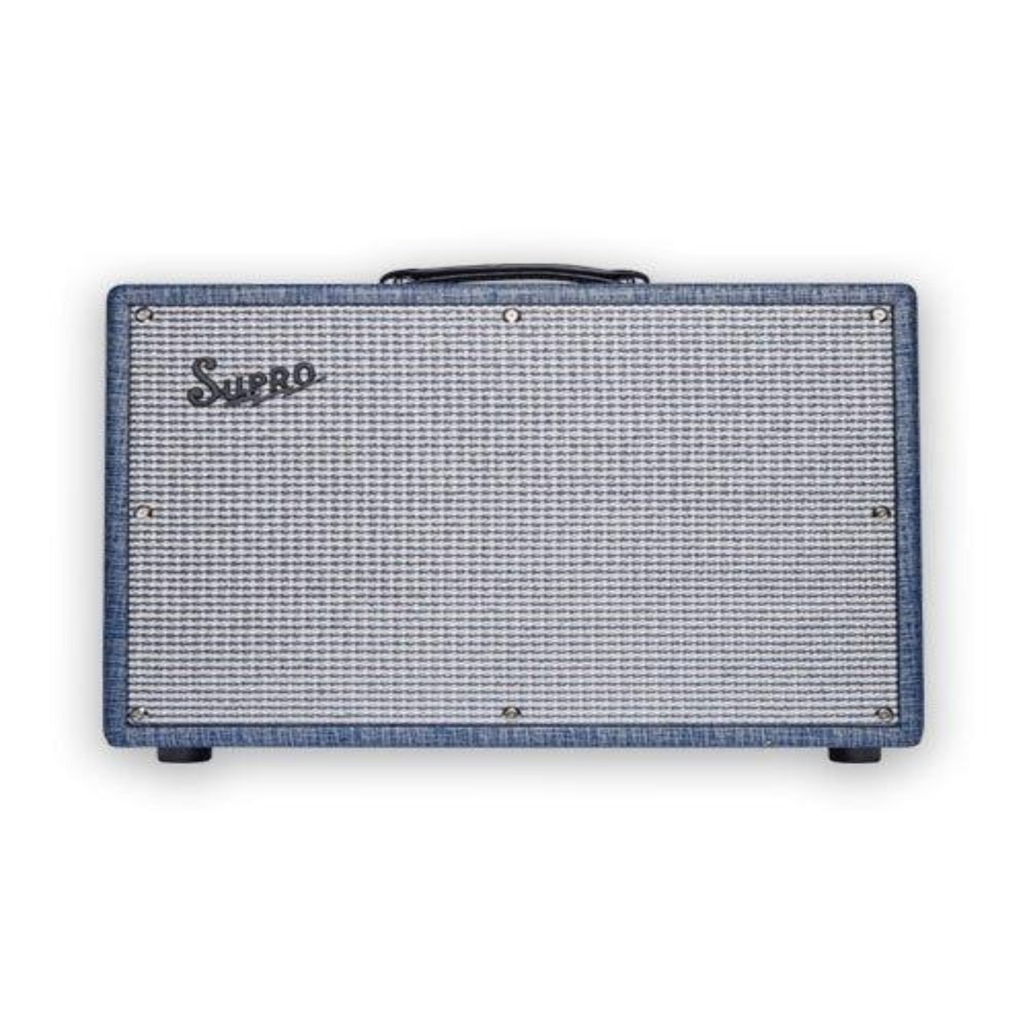 Supro 1968RK Keeley 12 25W 1X12 Tube Guitar Combo Amp Blue - El Cajon Guitars and Music