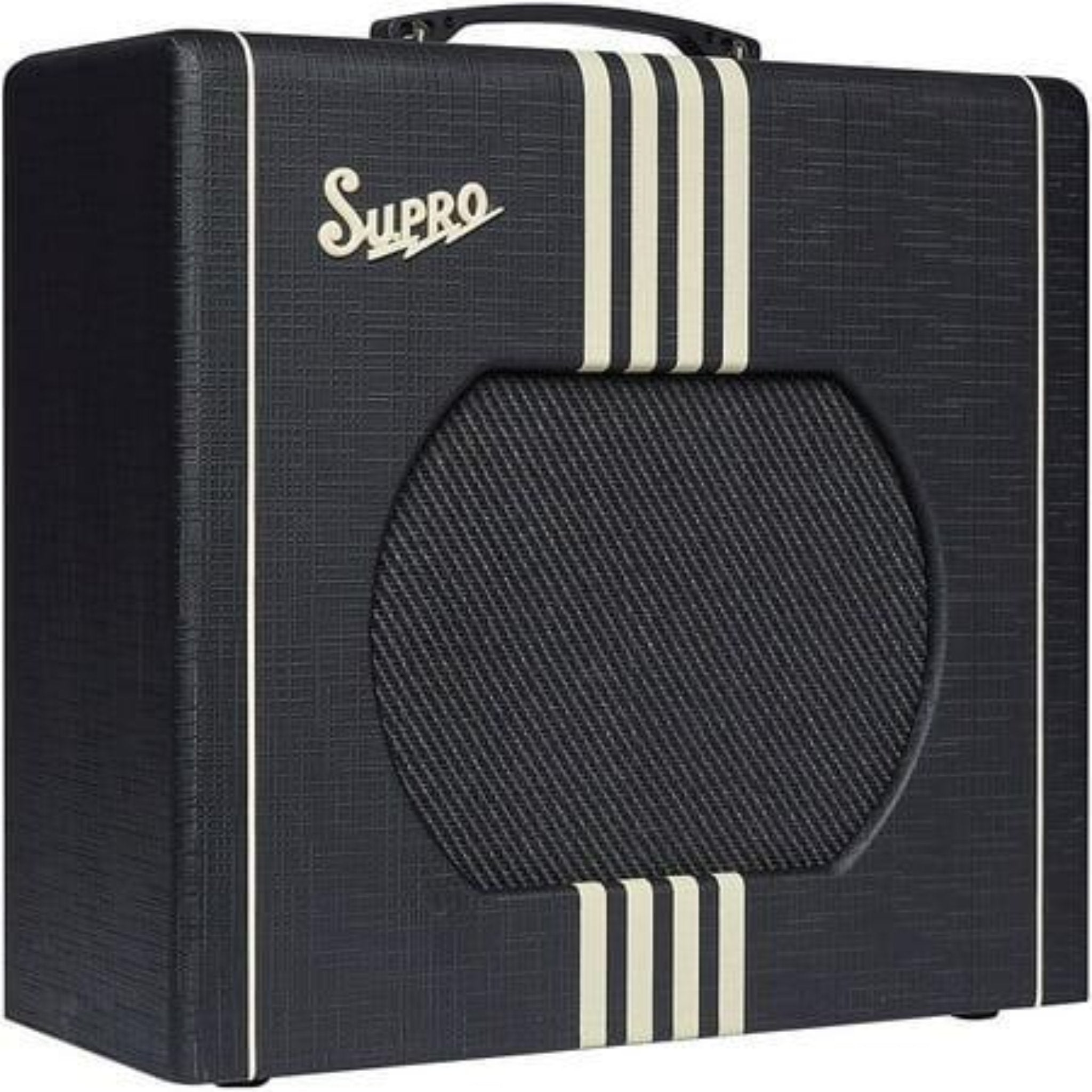 Supro Delta King 10 15W 1X12 Tube Guitar AMP Black and Cream - El Cajon Guitars and Music