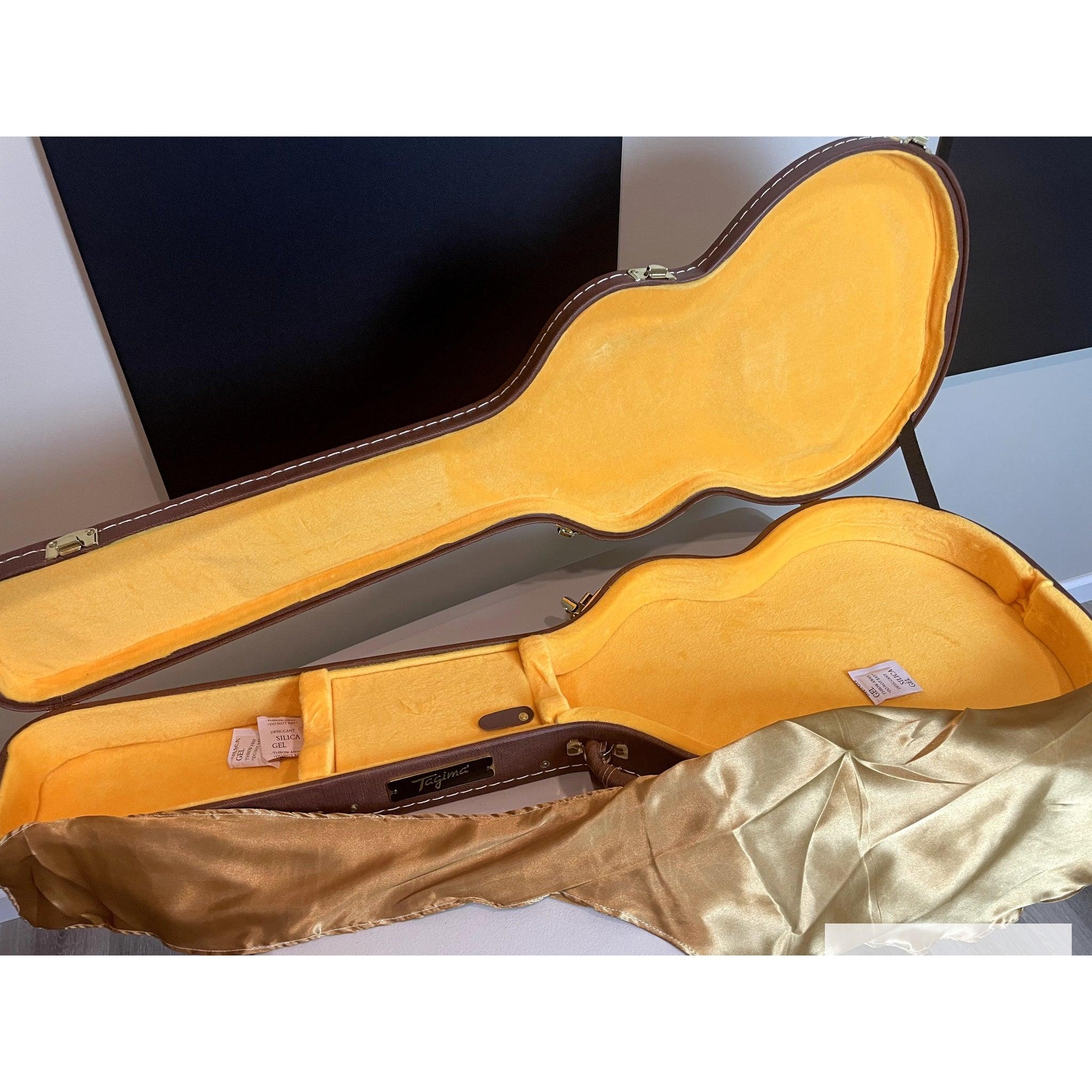 Tagima Mirach Flamed Transparent Amber with Real Rosewood Fretboard Hardshell Case Included - El Cajon Guitars and Music