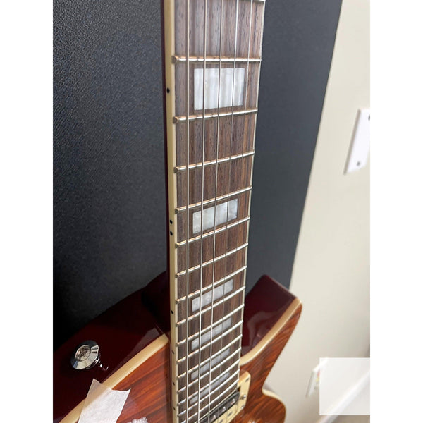 Tagima Mirach Flamed Transparent Amber with Real Rosewood Fretboard Hardshell Case Included - El Cajon Guitars and Music