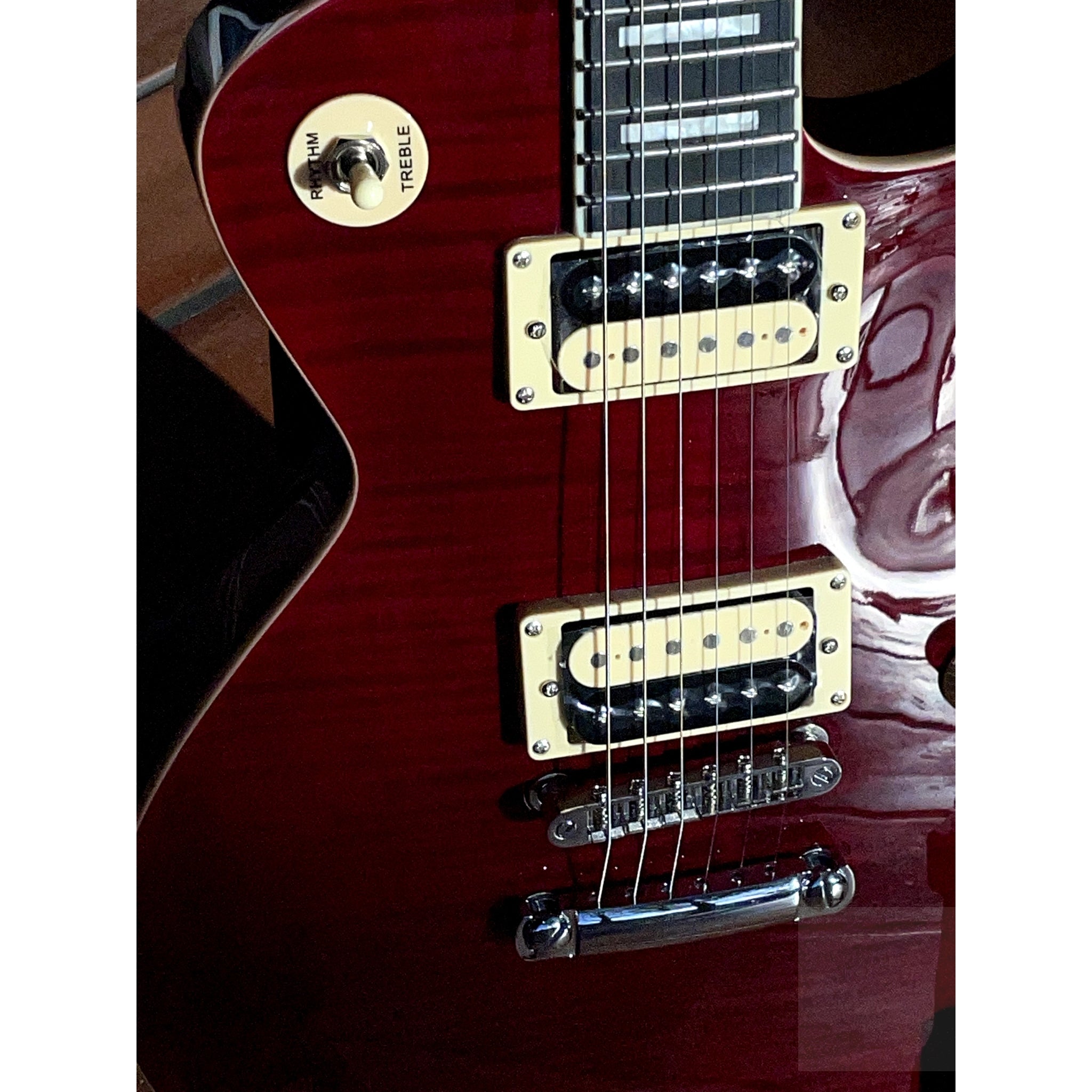 Tagima Mirach Transparent Red Flamed Maple with Hardshell Case - El Cajon Guitars and Music