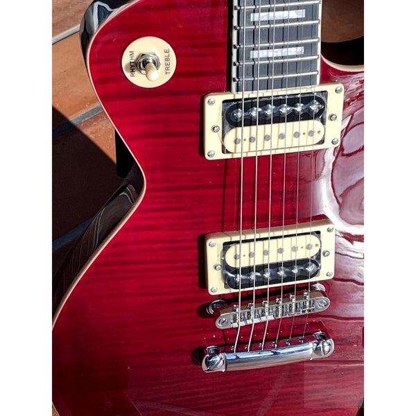 Tagima Mirach Transparent Red Flamed Maple with Hardshell Case - El Cajon Guitars and Music