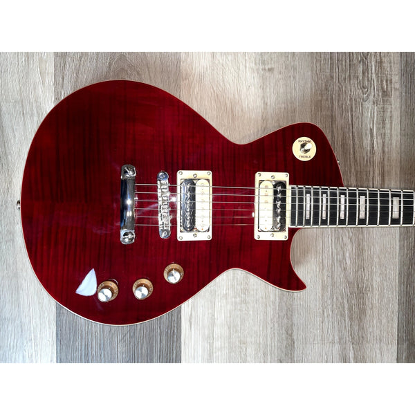 Tagima Mirach Transparent Red Flamed Maple with Hardshell Case - El Cajon Guitars and Music