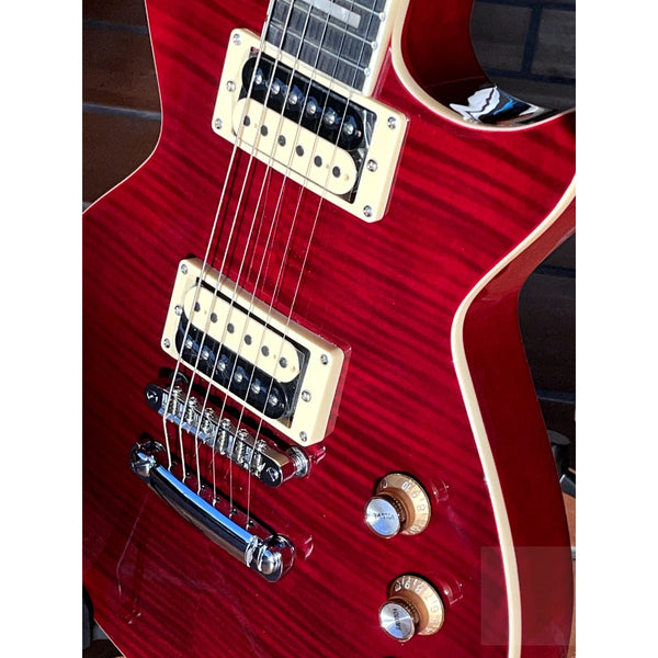 Tagima Mirach Transparent Red Flamed Maple with Hardshell Case - El Cajon Guitars and Music