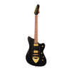 Tagima Rocker UQ electric guitar in black with gold hardware, front view