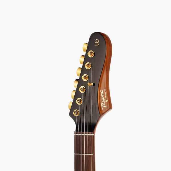 Tagima Rocker UQ headstock with gold locking tuners