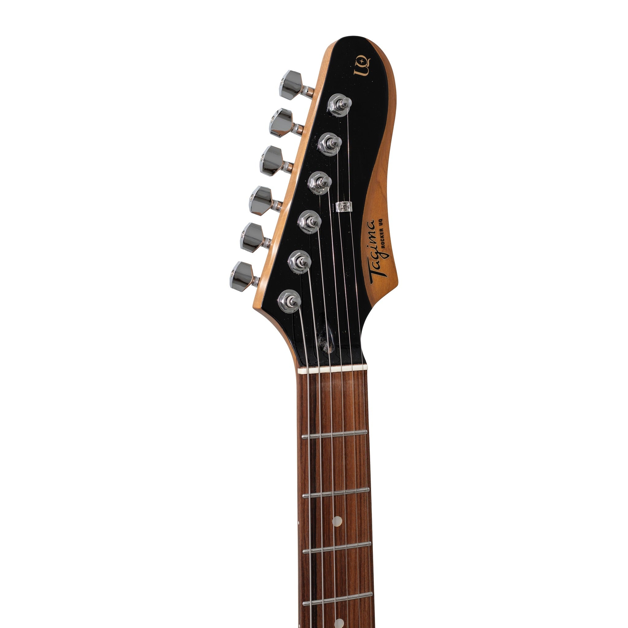 Tagima Rocker UQ headstock with chrome locking tuners