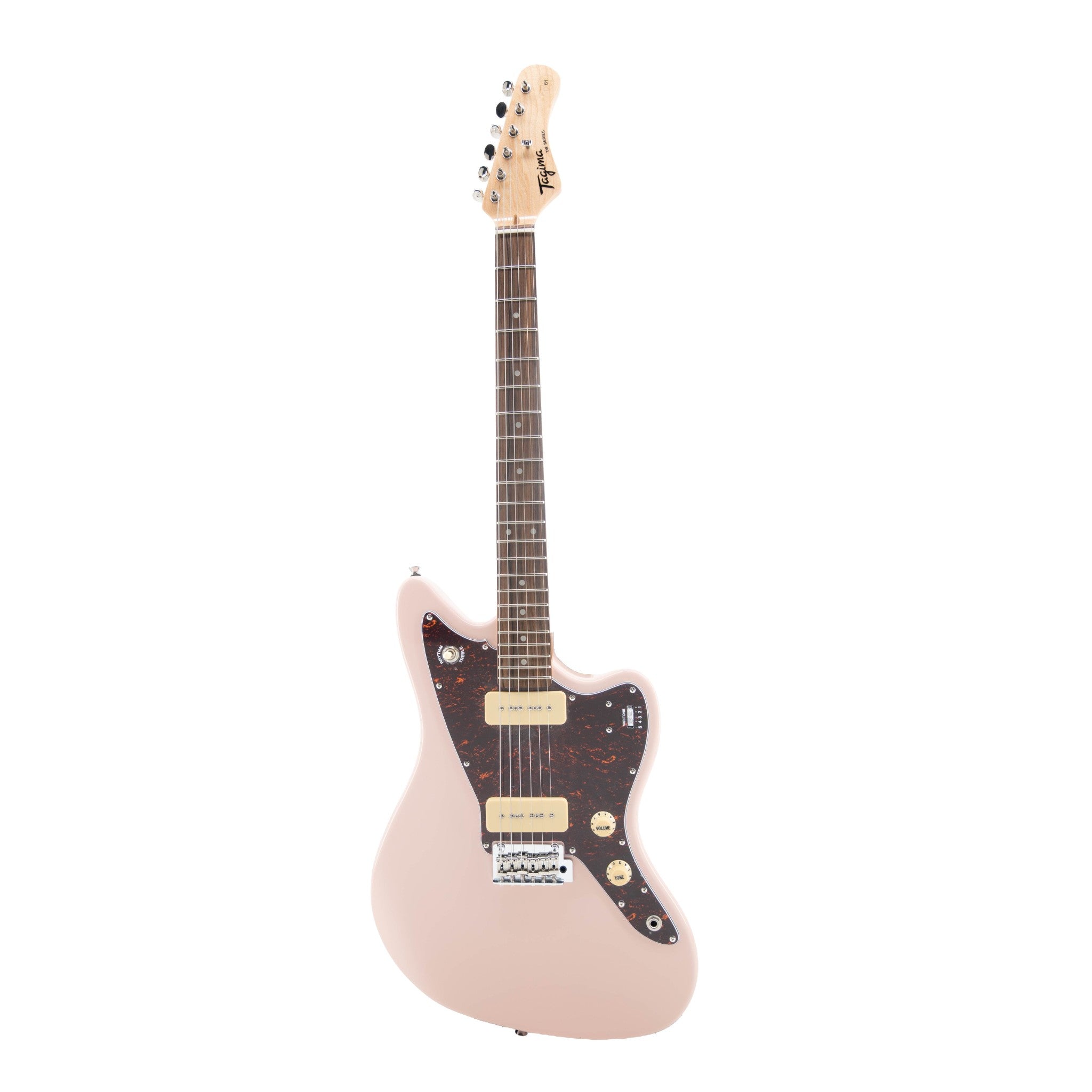 Tagima TW-61 offset guitar Shell Pink rosewood fingerboard