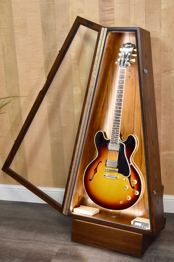 ClimaStand Triangle Humidor with Base - Northern White Ash with Coffee Stain