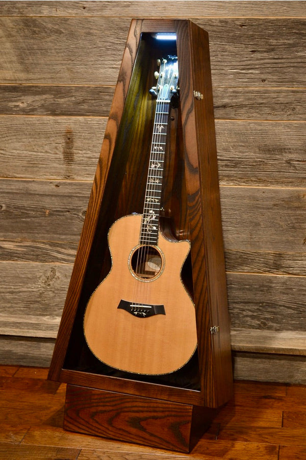 ClimaStand Triangle Humidor with Base - Northern White Ash with Coffee Stain