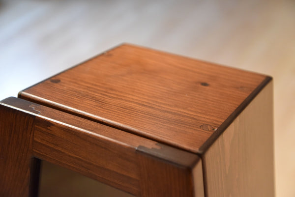 ClimaStand Triangle Humidor with Base - 300 Year Old Reclaimed Wood with Boston Stain