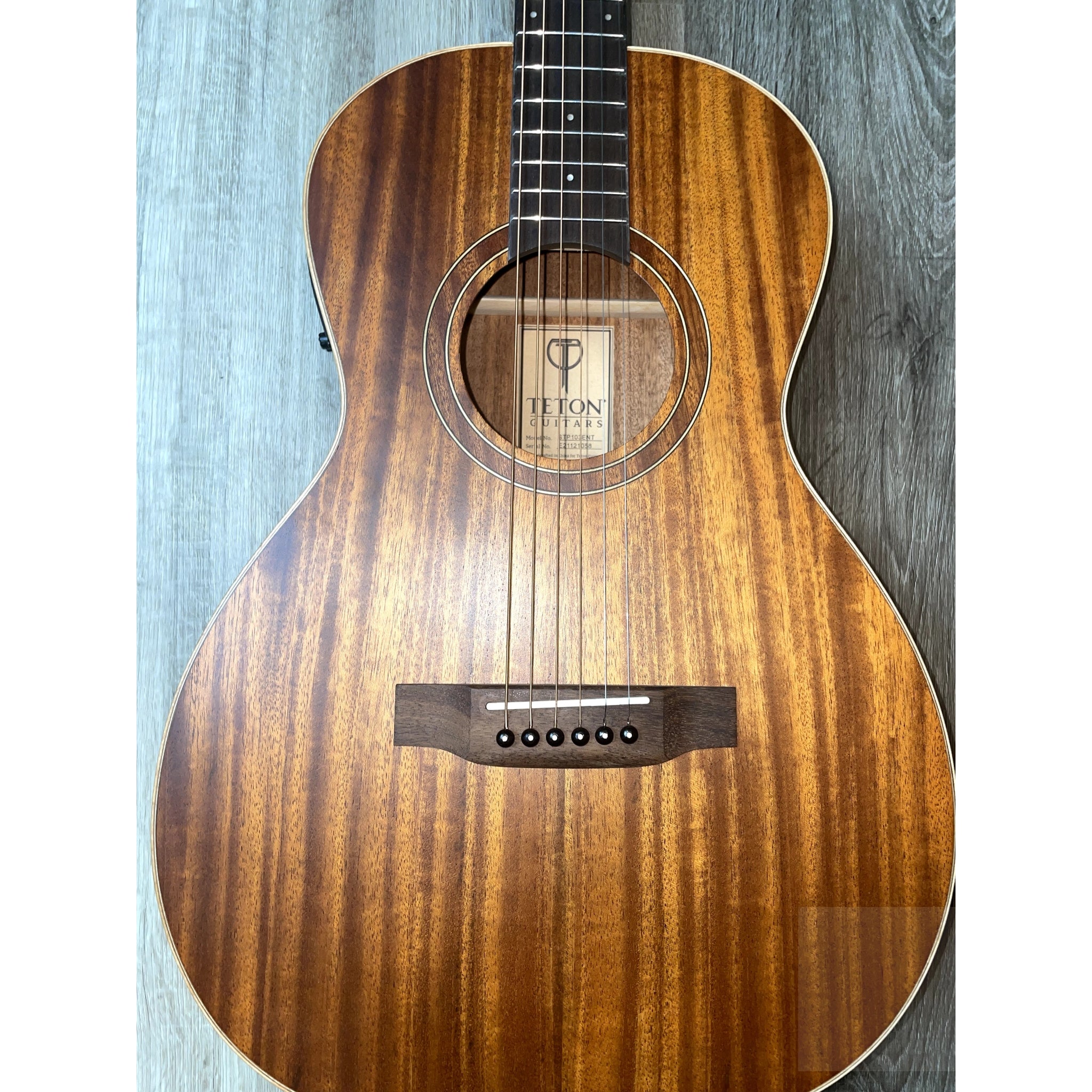 Teton Mahogany Parlor Acoustic Electric Guitar STP103ENT - El Cajon Guitars and Music